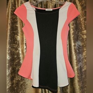 Persaya Women's Colorblock Cap Sleeve Top